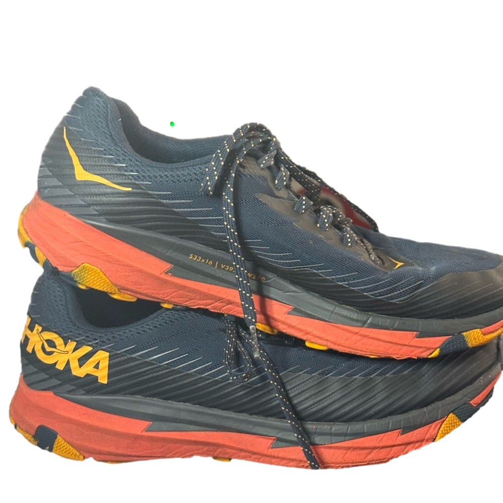 Hoka One One Men's Blue and Orange Athletic Shoes